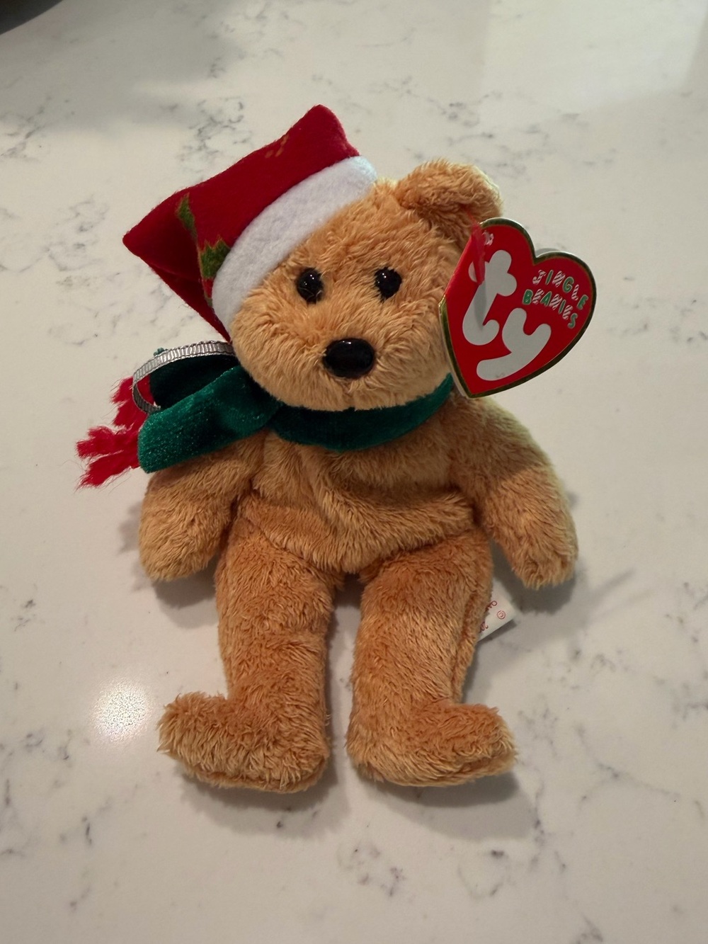 2003 Ty Beanie Babies Jingle Beanies Holiday Teddy retired